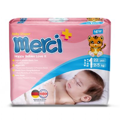 Merci--Baby Diaper New Born Size 22 Pcs 12 packs