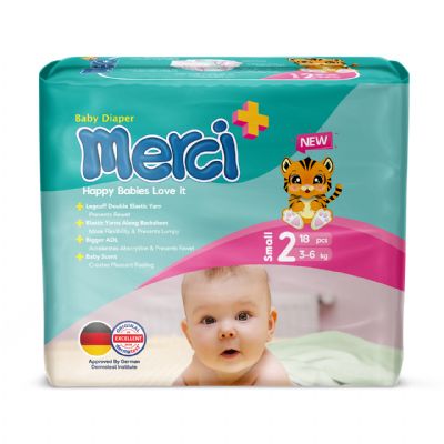 Merci-Baby Diaper Mini Size 18Pcs 12 packs