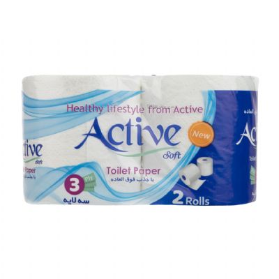 Active Toilet Paper PTP 2 roll 36 packs- 115 sheets * 3 ply
