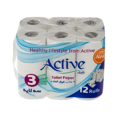 Active Toilet Paper PTP 12 roll 6 packs 115 sheets*3 ply