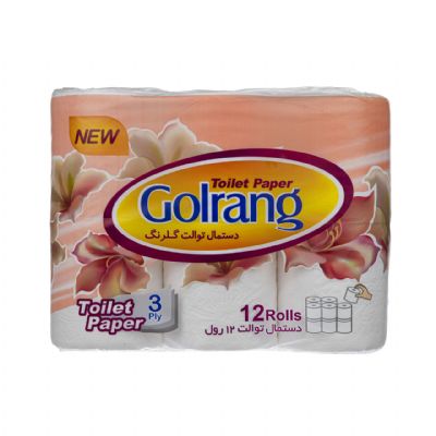 Golrang Toilet Paper 12 rolls- 6 packs 125 sheet* 4 ply
