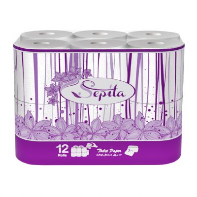 Sepita Toilet Paper PTP 12 rolls 6 packs 115 sheets 3 ply