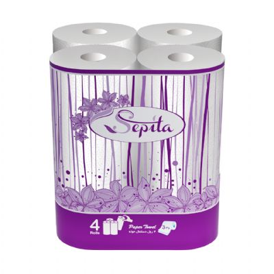 Sepita Kitchen Towel Paper 4 rolls 9 packs 75 sheets*3 ply