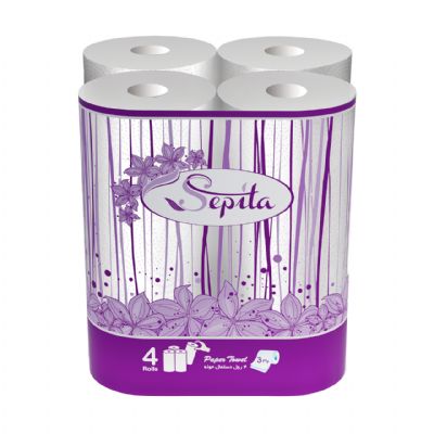 Sepita Kitchen Towel Paper 4 rolls 9 packs 75 sheets*3 ply